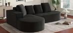 Zwarte Modulaire Hoekbank zwart ribstof- Nieuw in Doos!, Huis en Inrichting, Fauteuils, ., Nieuw, Ophalen of Verzenden, .