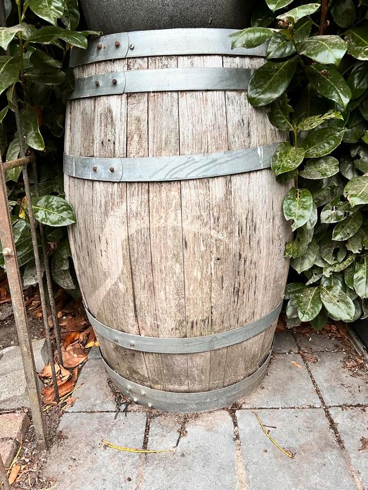 Regenton met diervriendelijk gat, Tuin en Terras, Bloembakken en Plantenbakken, Gebruikt, Hout, Tuin, 60 cm of meer, 60 tot 100 cm