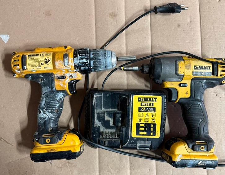 De Walt  set, Doe-het-zelf en Verbouw, Gereedschap | Boormachines, Gebruikt, Boor- en Schroefmachine, Minder dan 400 watt, Ophalen of Verzenden