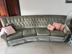 Velours Bank - Vierpersoons, Ophalen, 250 tot 300 cm, Gebruikt, 75 tot 100 cm