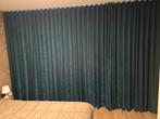 Verduisterende gordijnen (2.58 H) incl rails (5.60m) ZGAN, Ophalen, Zo goed als nieuw, Blauw, 200 cm of meer