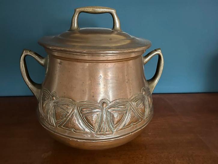 Doofpot Art Deco rood koper, zeldzaam, Antiek en Kunst, Curiosa en Brocante, Ophalen of Verzenden