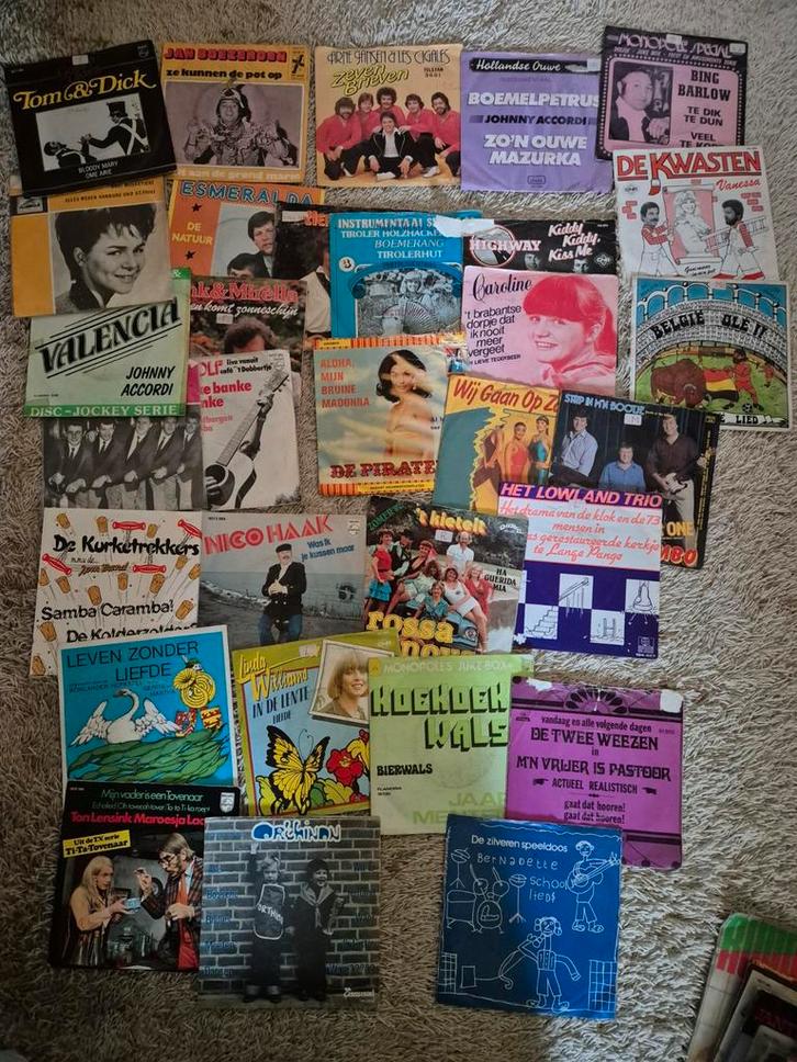 Leuk Setje Nederlandstalige Singles - 80 Stuks, Cd's en Dvd's, Vinyl | Nederlandstalig, Gebruikt, Ophalen of Verzenden