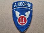 WWII US 11th Airborne Division patch with tab, Verzamelen, Militaria | Tweede Wereldoorlog, Verzenden, Amerika, Embleem of Badge