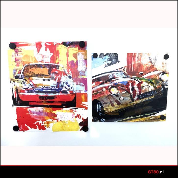 Porsche poster-uitsnedes., Verzamelen, Automerken, Motoren en Formule 1, Zo goed als nieuw, Auto's, Verzenden