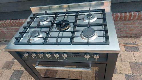 Gasfornuis Hotpoint Ariston, Witgoed en Apparatuur, Fornuizen, Gebruikt, Vrijstaand, Gas, 5 kookzones of meer, 90 tot 95 cm, 60 cm of meer
