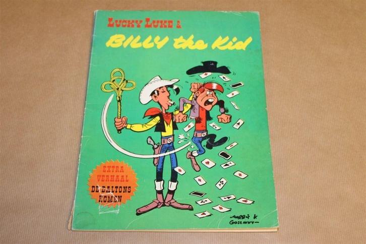 Lucky Luke & Billy the Kid - Reclame-uitg Koopmans 1968, Boeken, Stripboeken, Gelezen, Eén stripboek, Ophalen of Verzenden