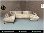 GRATIS LEVERING Velvet U-bank 335x200x150 SHOWROOMMODEL, Ophalen of Verzenden, 150 cm of meer, Vierpersoons of meer, Hoekbank