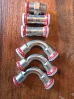 Geberit Mapress C-staal bocht 90 + recht verzinkt 15mm, Ophalen of Verzenden, Nieuw, Toilet