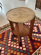 Vintage Oosterse Bijzettafel Koper/Hout, Antiek en Kunst, Antiek | Meubels | Tafels, Ophalen of Verzenden