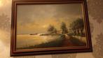 Schilderij: Landschap met water en huis, Ophalen