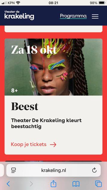 Tickets theater voor kinderen beschikbaar voor biedingen