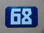 Emaille deurpostje nr 68 emaillebordje deur postje bordje, Ophalen of Verzenden, Huis en Inrichting