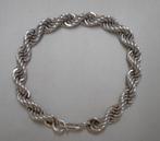 Zilveren zware vintage koord / Rope armband nr.1074, Verzenden, Zo goed als nieuw, Zilver, Zilver