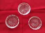 12 vintage kristallen onderzetters (ø 8 cm; h=1,5 cm), Ophalen of Verzenden