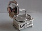Miniatuur zilver EF2 grote  grammofoon zilveren miniaturen, Verzenden, Zilver