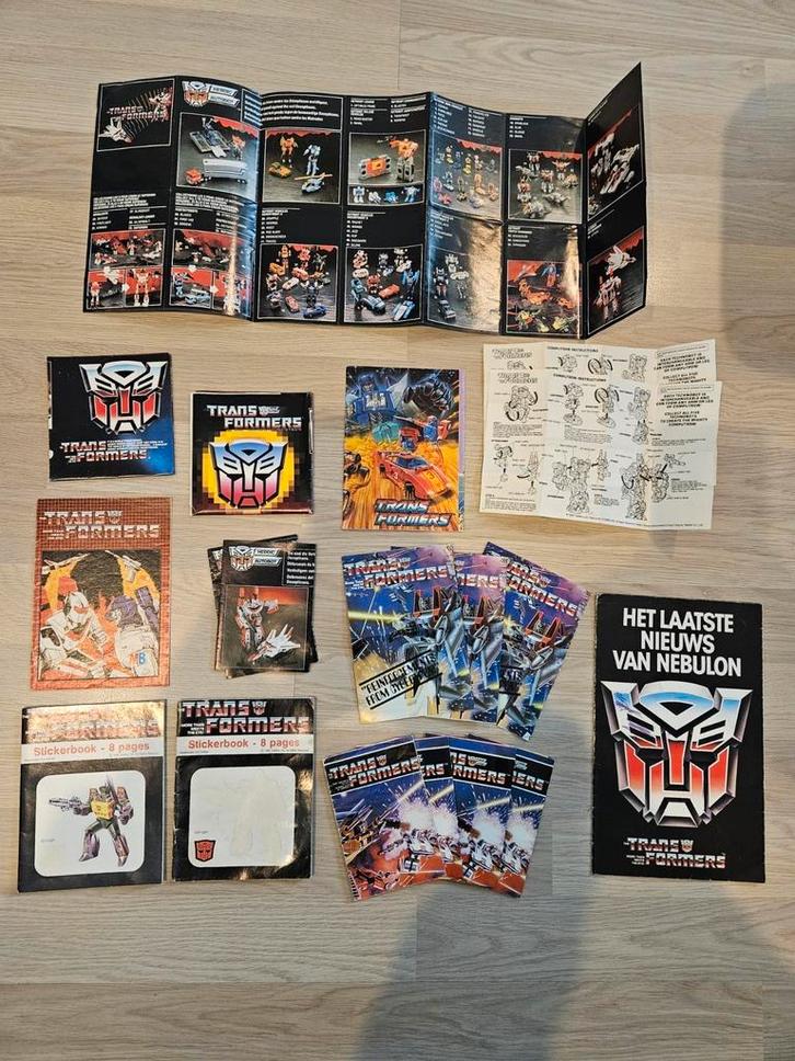 Partij Transformers G1 boekjes folders en stickers, Verzamelen, Transformers, Zo goed als nieuw, G1, Ophalen of Verzenden