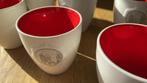Postcode loterij / Douwe Egberts 6 mokken grachten pand, Huis en Inrichting, Keuken | Servies, Gebruikt, Keramiek, Ophalen of Verzenden