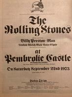Paginagrote A3 advertentie ROLLING STONES Pembroke Castle 73, Ophalen of Verzenden, Overige genres