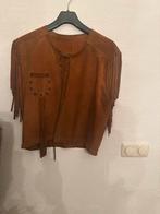 Bruin suède jasje met franjes jaren 70 flower pouwer tijd, Maat 38/40 (M), Bruin, Ophalen of Verzenden, Zo goed als nieuw