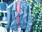 UNISEX   MQP Zwart Leren motor jack.(mt 50), Jas | leer, Ophalen of Verzenden, Tweedehands, Dames