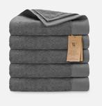 8x Nieuwe WALRA Badhanddoeken 50 x 100 cm Grijs/Antraciet, Ophalen of Verzenden, Nieuw, Grijs, Handdoek