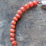 antiek bloedkoraal armbandje met Zilver Slot, Sieraden, Tassen en Uiterlijk, Armbanden, Verzenden, Zo goed als nieuw, Met edelsteen