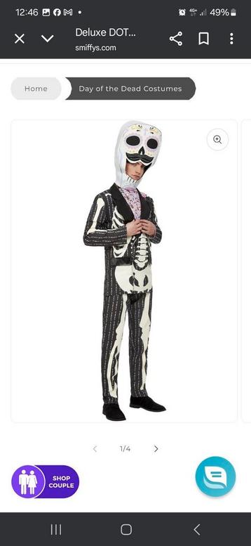 Deluxe Day of the Dead Kostuum - Smiffys beschikbaar voor biedingen