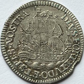 Enkhuizen mooie scheepjesschelling 1678 beschikbaar voor biedingen