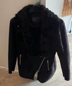 Mooie zwarte lammycoat jas met rits, Kleding | Dames, Jassen | Winter, Ophalen of Verzenden, Zo goed als nieuw, Maat 38/40 (M)