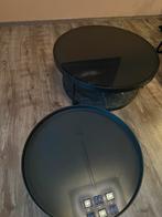 Stijlvolle Zwarte Salontafel Set, Huis en Inrichting, Rond, Minder dan 50 cm, 50 tot 100 cm, Ophalen of Verzenden