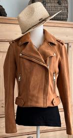 River Island  suede jas, cognac, mt 36/38, zgan, Kleding | Dames, Jassen | Zomer, Bruin, Verzenden, River Island, Zo goed als nieuw