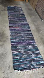 Loper - textiel - blauw-paars, Blauw, 200 cm of meer, Zo goed als nieuw, Rechthoekig