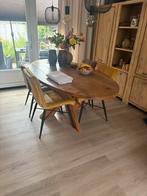 Robuuste houten ovale eettafel, Huis en Inrichting, Tafels | Eettafels, Ophalen, Gebruikt, 100 tot 150 cm, 200 cm of meer