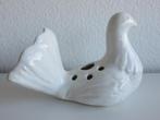 Witte duif als vaas voor bloemarrangement, Wit, Aardewerk of Porselein, Ophalen of Verzenden, Zo goed als nieuw