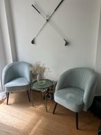 Mintgroen Fauteuil in Goede Staat, Ophalen, Minder dan 75 cm, Zo goed als nieuw, Stof