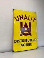 UNALIT oud emaille reclamebord 1950, Ophalen of Verzenden