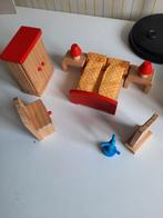 Te koop houten poppenhuis slaapkamer inrichting, Kinderen en Baby's, Speelgoed | Poppenhuizen, Ophalen of Verzenden, Poppenhuis