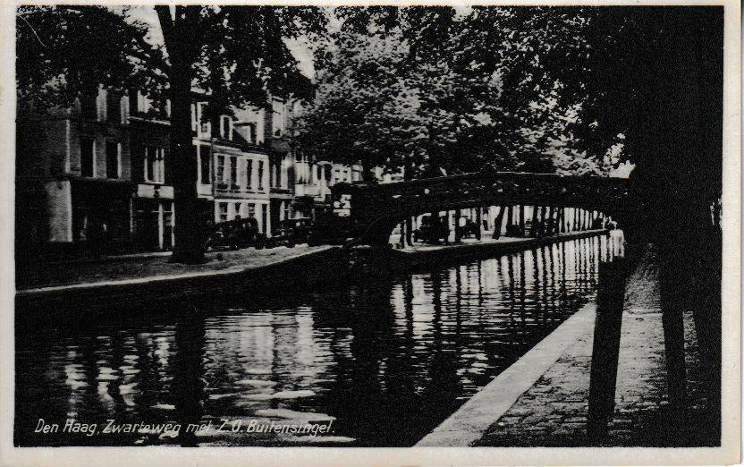 DEN HAAG - ZWARTE WEG met Z.O. BUITENSINGEL, Ophalen of Verzenden, 1940 tot 1960, Ongelopen, Zuid-Holland