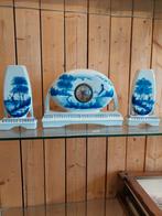 Delfts Blauw Klok met Vazen Set, Antiek en Kunst, Ophalen