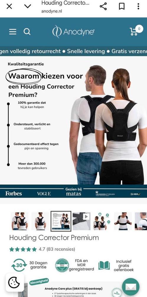 S /M anodyne posture corrector rug houding correctie, Diversen, Verpleegmiddelen, Nieuw, Ophalen of Verzenden