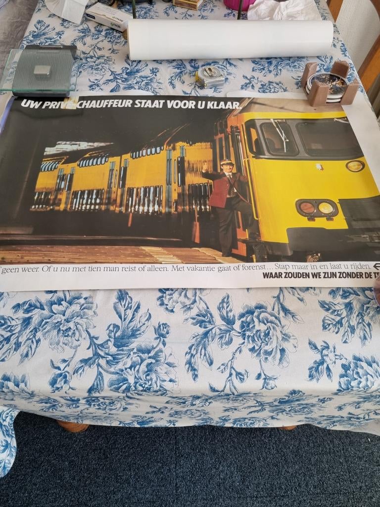 NS Trein Poster - Uw Privé Chauffeur, Verzamelen, Ophalen of Verzenden, Nieuw, Trein, Kaart of Prent