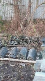 Nok en kantpannen, Doe-het-zelf en Verbouw, Dakpannen en Dakbedekking, Ophalen, Gebruikt, Steen of Klei, Zwart