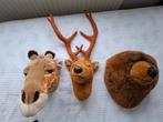 Pluche dierenkoppen, Ophalen, Gebruikt, Wanddecoratie