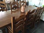 6 eetkamer stoelen eiken, Huis en Inrichting, Stoelen, Ophalen, Zo goed als nieuw, Bruin