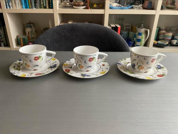 Mepal Janneke Brinkman 3x kop en schotel, Caravans en Kamperen, Kampeeraccessoires, Gebruikt, Ophalen of Verzenden