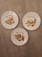 Bavaria Germany vintage crèpe bordjes - drie stuks, Antiek en Kunst, Antiek | Servies los, Ophalen of Verzenden