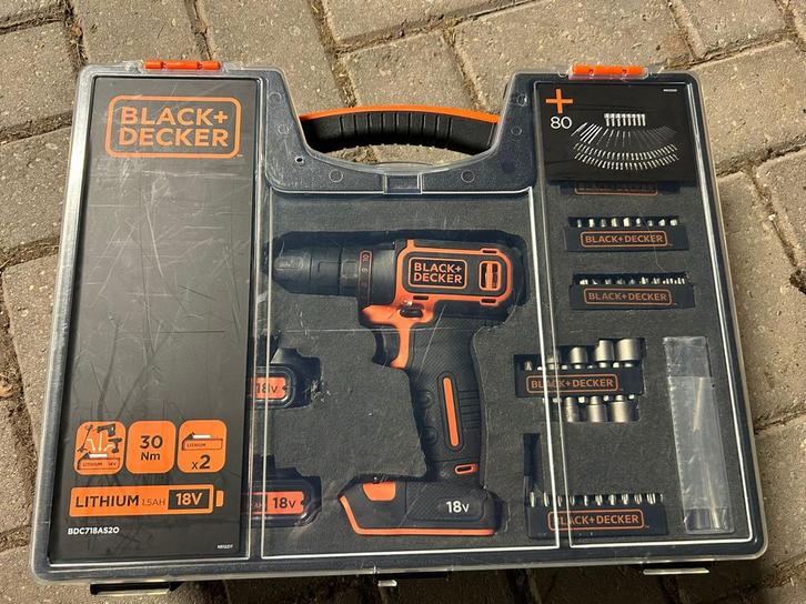 Black & Decker Accuboormachine - Nieuw in Koffer!, Doe-het-zelf en Verbouw, Gereedschap | Boormachines, Zo goed als nieuw, Boor- en Schroefmachine