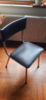 Vintage leren klein model buizen stoel, Huis en Inrichting, Stoelen, Ophalen of Verzenden, Zo goed als nieuw, Eén