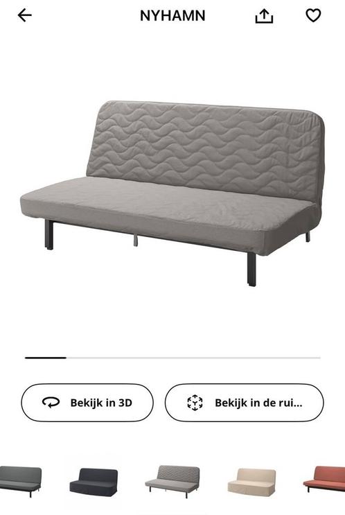 Ikea 2 persoons slaapbank zgan, Huis en Inrichting, Slaapkamer | Slaapbanken, Zo goed als nieuw, 200 cm, Tweepersoons, Grijs, Ophalen
